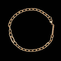 Zoe Chico 14K Yellow Gold Estate Diamond Oval Link Bracelet