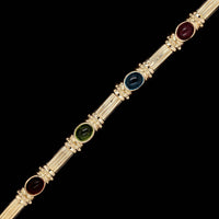 14K Yellow Gold Estate Gem-set Bracelet