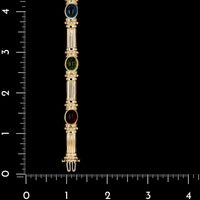 14K Yellow Gold Estate Gem-set Bracelet