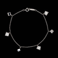 Tiffany & Co. Frank Gehry 18K White Gold Estate Diamond Torque Bead Bracelet