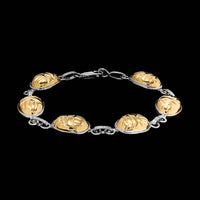 14K Two-tone Gold Estate Scarab Bracelet
