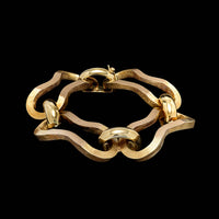 14K Yellow Gold Estate Fancy Open Link Bracelet