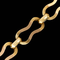 14K Yellow Gold Estate Fancy Open Link Bracelet