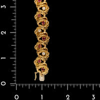 Tiffany & Co. 18K Yellow Gold Estate Ruby and Diamond Bracelet