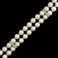 14K Yellow Gold Estate Cultured Pearl and Diamond Bracelet