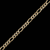 14K Yellow Gold Estate Figaro Link Bracelet