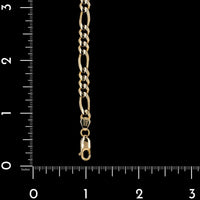 14K Yellow Gold Estate Figaro Link Bracelet
