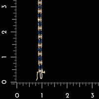14K Yellow Gold Estate Sapphire and Diamond Bracelet