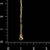 18K Two-tone Gold Estate Bar Link Bracelet