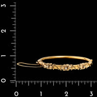 Vintage 14K Yellow Gold Estate Diamond Bangle