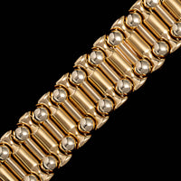 14K Two-tone Gold Estate Fancy Link Bracelet