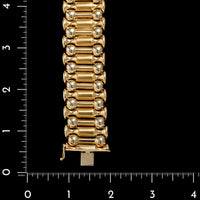 14K Two-tone Gold Estate Fancy Link Bracelet