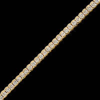14K Yellow Gold Estate Diamond Line Bracelet