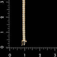 14K Yellow Gold Estate Diamond Line Bracelet
