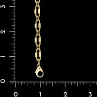 14K Yellow Gold Estate Oval Fancy Link Bracelet