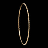 14K Yellow Gold Estate Twisted Bangle Bracelet