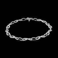14K White Gold Estate Diamond Bracelet