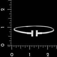 Tiffany & Co. 18K White Gold Estate T Wire Bracelet