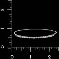 14K White Gold Estate Diamond Bangle