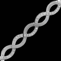 14K White Gold Estate Diamond Bracelet