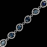 Roberto Coin 18K White Gold Estate Sapphire and Diamond Bracelet
