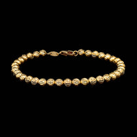 14K Yellow Gold Estate Ball Bracelet Hold until 6-14