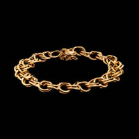 14K Yellow Gold Estate Charm Bracelet