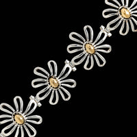 Tiffany & Co. Sterling Silver and 18K Yellow Gold Estate Paloma Picasso Daisey Link Bracelet