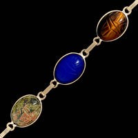 14K Yellow Gold Estate Scarab Bracelet