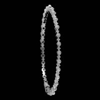14K White Gold Estate Diamond Bangle
