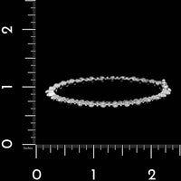 14K White Gold Estate Diamond Bangle