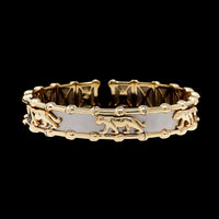 14K Two-tone Gold Estate Panther Bracelet