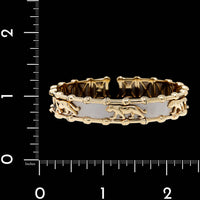 14K Two-tone Gold Estate Panther Bracelet