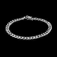 14K White Gold Estate Cuban Link Bracelet