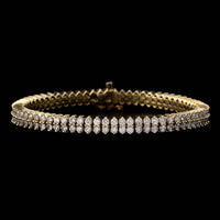 Jose Hess 14K Yellow Gold Estate Diamond Bracelet