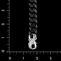 Stephen Webster 18K White Gold Estate Ceramic and Diamond Forget Me Knot Bracelet