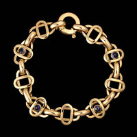 18K Yellow Gold Estate Amethyst Bracelet