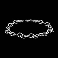 14K White Gold Estate Oval Link Bracelet