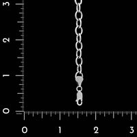 14K White Gold Estate Oval Link Bracelet