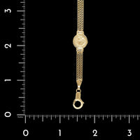 14K Yellow Gold Estate Coin Style Bracelet