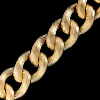 14K Yellow Gold Estate Textured Link Bracelet