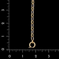 14K Two-tone Gold Estate Oval Link Bracelet