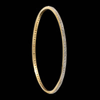 18K Two-tone Gold Estate Diamond Bangle