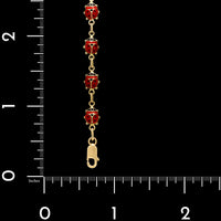 18K Yellow Gold Estate Enamel Ladybug Bracelet