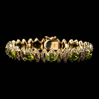 14K Yellow Gold Estate Peridot Bracelet