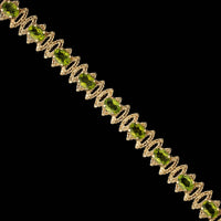 14K Yellow Gold Estate Peridot Bracelet