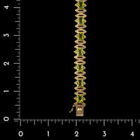 14K Yellow Gold Estate Peridot Bracelet
