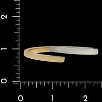 14K Two-tone Gold Estate Bypass Bangle