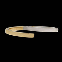 14K Two-tone Gold Estate Bypass Bangle