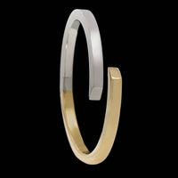 14K Two-tone Gold Estate Bypass Bangle